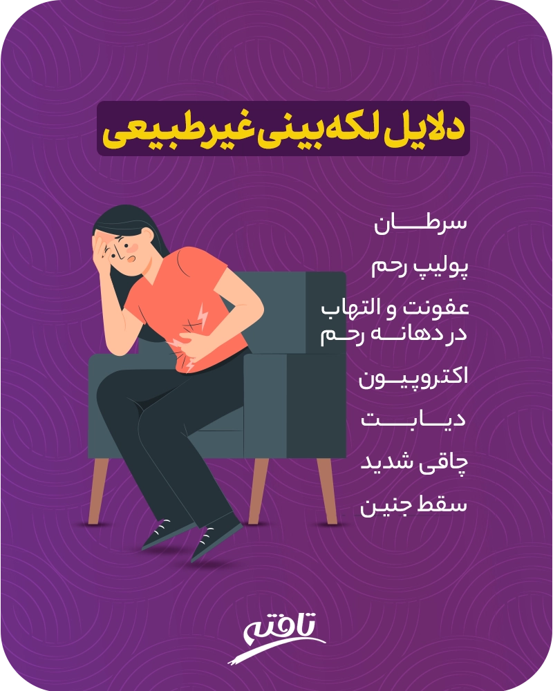 دلایل لکه بینی غیرطبیعی